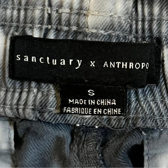 Sanctuary x Anthropology Colaboration Tye-dyed cargo joggers. Size: Small - Picture 9 of 9